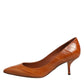 Dolce & Gabbana Brown Leather Stiletto Heel Pumps Shoes