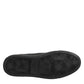 HIDE & JACK Black Leather Lace Up Mid Top Sneakers Shoes