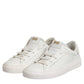 HIDE & JACK White Leather Low Top Lace Up Sneakers Shoes