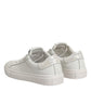 HIDE & JACK White Leather Low Top Lace Up Sneakers Shoes