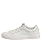 HIDE & JACK White Leather Low Top Lace Up Sneakers Shoes