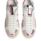 Dolce & Gabbana White Leather DG Logo Low Top Sneakers Shoes