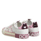 Dolce & Gabbana White Leather DG Logo Low Top Sneakers Shoes