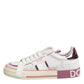Dolce & Gabbana White Leather DG Logo Low Top Sneakers Shoes