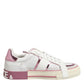 Dolce & Gabbana White Leather DG Logo Low Top Sneakers Shoes