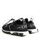 Dolce & Gabbana Black White Logo Sorrento Sneakers Shoes