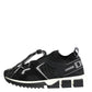 Dolce & Gabbana Black White Logo Sorrento Sneakers Shoes