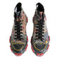Dolce & Gabbana Multicolor Camouflage High Top Sneakers Shoes