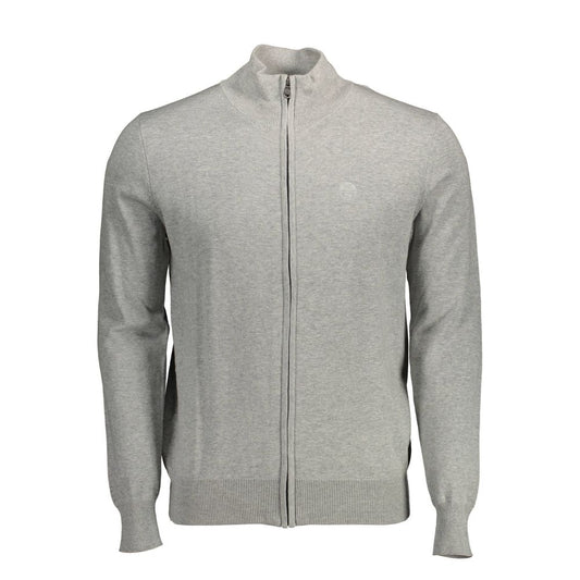 North Sails Gray Cotton Sweater Mens Cardigan Mens Sweater