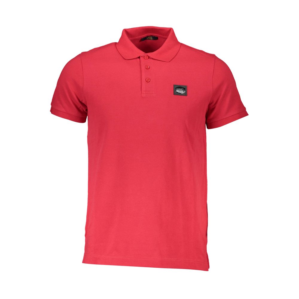 Cavalli Class Red Cotton Polo Shirt Mens T-Shirt