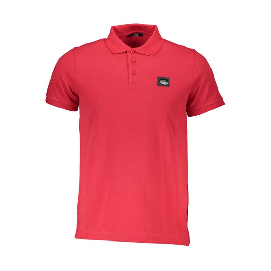 Cavalli Class Red Cotton Polo Shirt Mens T-Shirt