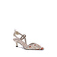 Fendi Cream Polyamide Mid Heel Pumps