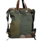 Dolce & Gabbana Military Green Patchwork Rucksack Backpack Bag