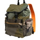 Dolce & Gabbana Military Green Patchwork Rucksack Backpack Bag