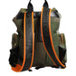Dolce & Gabbana Military Green Patchwork Rucksack Backpack Bag