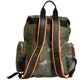Dolce & Gabbana Military Green Patchwork Rucksack Backpack Bag