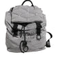 Dolce & Gabbana Gray Milano Print Drawstring Travel Backpack Bag