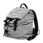 Dolce & Gabbana Gray Milano Print Drawstring Travel Backpack Bag