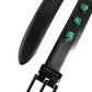 Dolce & Gabbana Black Leather Studded Silver Tone Buckle Belt