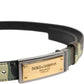 Dolce & Gabbana Multicolor Camouflage Metal Logo Buckle Belt