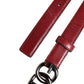 Dolce & Gabbana Red Classic Metal DG Logo Buckle Belt
