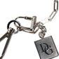 Dolce & Gabbana Silver Tone Metal Chain DG Charm Belt Keychain