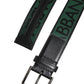 Dolce & Gabbana Green Black Polyester DG Logo Buckle Belt