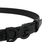 Dolce & Gabbana Black Leather Classic Metal DG Buckle Belt