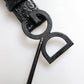 Dolce & Gabbana Black Leather Classic Metal DG Buckle Belt