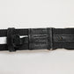 Dolce & Gabbana Black Cotton Gold Tone Metal DG Buckle Belt