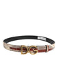 Dolce & Gabbana Multicolor Exotic Leather DG Logo Buckle Belt