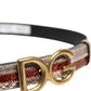 Dolce & Gabbana Multicolor Exotic Leather DG Logo Buckle Belt