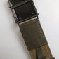 Dolce & Gabbana Military Green Nylon Logo Metal Buckle Belt