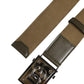 Dolce & Gabbana Military Green Nylon Logo Metal Buckle Belt