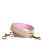 Dolce & Gabbana Beige Pink Leather Handbag Accessory Shoulder Strap