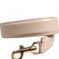 Dolce & Gabbana Beige Pink Leather Handbag Accessory Shoulder Strap