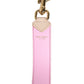 Dolce & Gabbana Beige Pink Leather Handbag Accessory Shoulder Strap