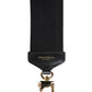 Dolce & Gabbana Black Cotton Printed Women Bag Accessory Shoulder Strap