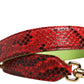 Dolce & Gabbana Red Exotic Leather Handbag Accessory Shoulder Strap