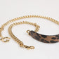 Dolce & Gabbana Brown Leopard Gold Brass Chain Accessory Shoulder Strap