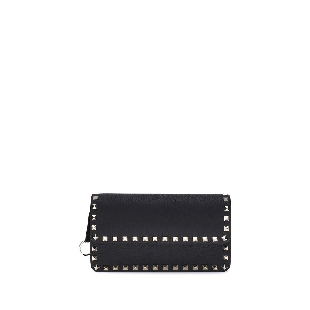 Valentino Garavani Rockstud Pochette with chain Womens Clutch Bag
