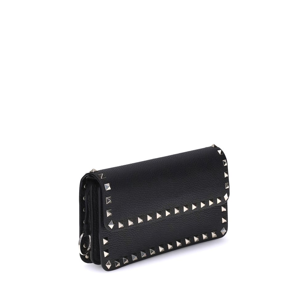 Valentino Garavani Rockstud Pochette with chain Womens Clutch Bag