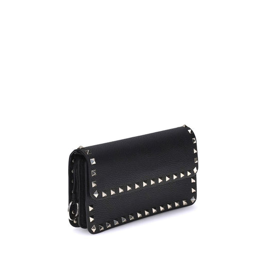 Valentino Garavani Rockstud Pochette with chain Womens Clutch Bag