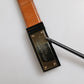 Dolce & Gabbana Browned Off Leather Gold DG Logo Buckle Belt