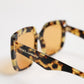 Dolce & Gabbana Black Yellow Havana Leopard Square Shades Sunglasses
