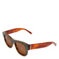 Dolce & Gabbana Green Brown Marbled Acetate DG4379-F Eyewear Sunglasses