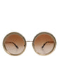 Dolce & Gabbana Gold Brown Gradient Round Frame DG2179 Eyewear Sunglasses