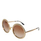 Dolce & Gabbana Gold Brown Gradient Round Frame DG2179 Eyewear Sunglasses