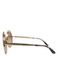 Dolce & Gabbana Gold Brown Gradient Round Frame DG2179 Eyewear Sunglasses