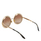 Dolce & Gabbana Gold Brown Gradient Round Frame DG2179 Eyewear Sunglasses